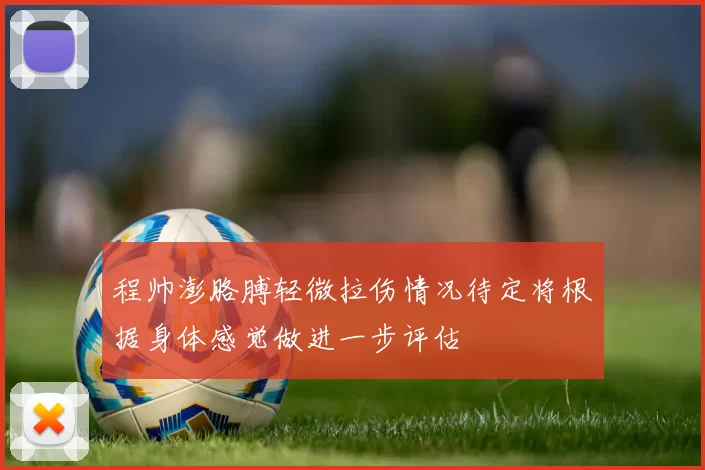 程帅澎胳膊轻微拉伤情况待定将根据身体感觉做进一步评估